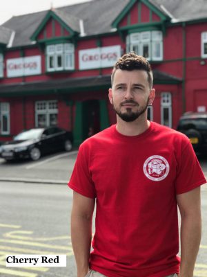 Grogg Retro Tee ~ Cherry Red