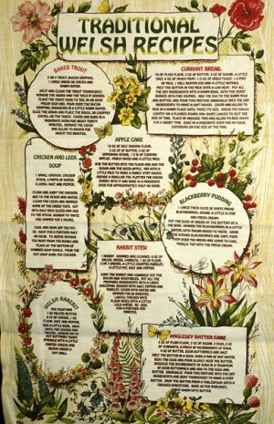 Traditional Welsh Recipes Tea Towel